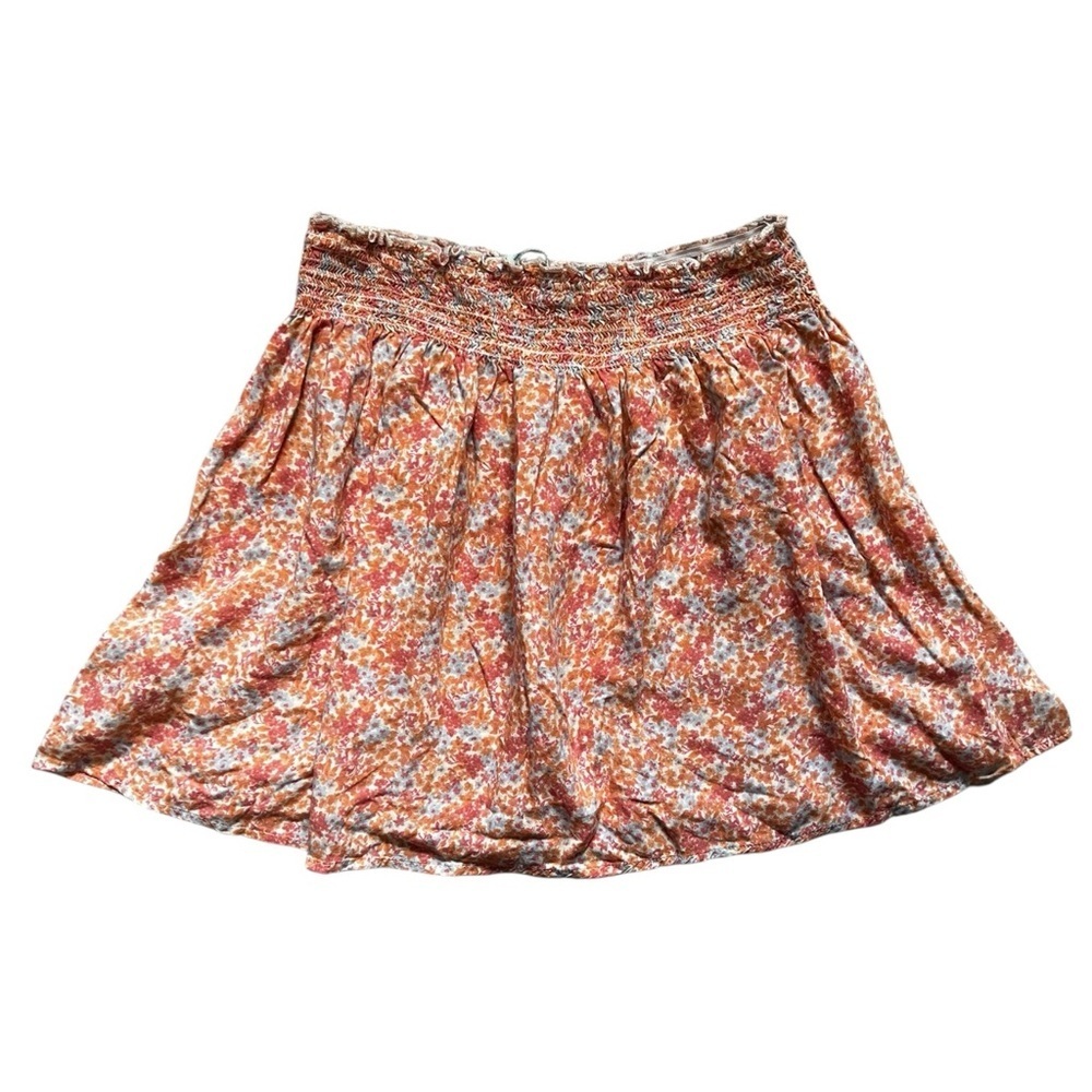 Maurices Orange and White Floral Mini Skirt EUC S - Picture 3 of 4